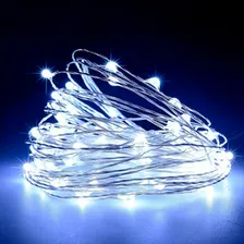 10 Fio De Fada 10 Metros Cordão Led De Luz 100 Led Usb Pilha Cor Das Luzes Branco Frio Foto mini 3