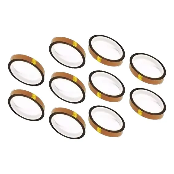 10 Fita Adesiva Térmica Para Sublimação 5mm X 33m Kapton Cor Ambar Foto 1