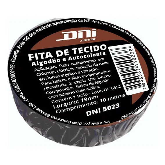 10 Fitas Isolantes De Tecido Autocolante 10m - Dni 5023 Foto 1