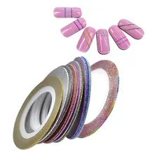 10 Fitilhos Decoração Fita Unhas Decoradas Encapsulada Fino Foto mini  2