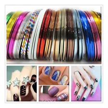 10 Fitilhos Decoração Fita Unhas Decoradas Encapsulada Fino Foto mini 4