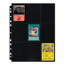 10 Folhas Fichário Preto 18 Bolsos Yugioh Magic Pokemon Up Foto  mini 1