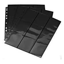 10 Folhas Fichário Preto 18 Bolsos Yugioh Magic Pokemon Up Foto mini  2