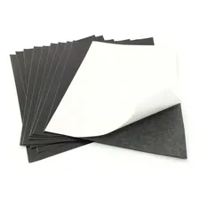 10 Folhas Imã Manta Imantada Adesivada A4 0,3mm Cor Preto Foto mini 1