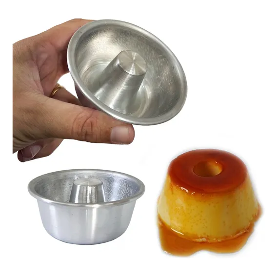 10 Forma AlumÃnio Para Mini Bolo E Pudim Redonda 170ml Foto 1