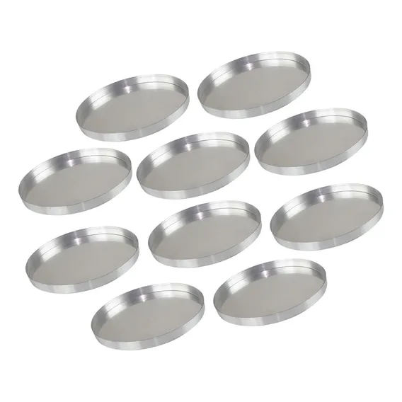 10 Forma Assadeira Pizza Profissional 25cm Aluminio Brotinho Cor Prateado Foto 1