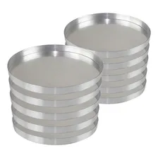 10 Forma Assadeira Pizza Profissional 25cm Aluminio Brotinho Cor Prateado Foto mini 2