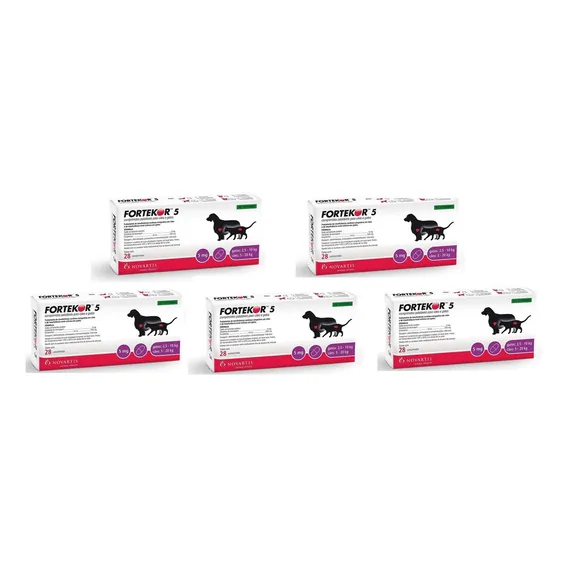 10 Fortekor 5 Flavour Cães Gato 28 Comp. Imediato Foto 1