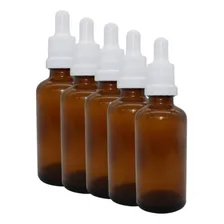 10 Frasco Gotejador Conta Gotas Vidro Âmbar 50ml Tampa Preta Foto mini 1