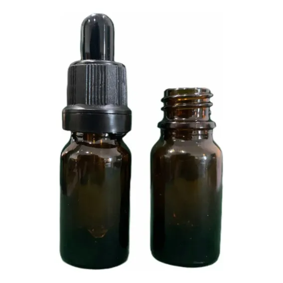 10 Frascos De Vidro Âmbar 10ml Com Conta Gotas De Vidro Foto 1