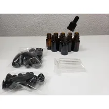 10 Frascos De Vidro Âmbar 10ml Com Conta Gotas De Vidro Foto mini 4