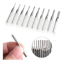 10 Fresas Raiadas De Metal Duro Cnc Micro RetÃfica Foto mini 4