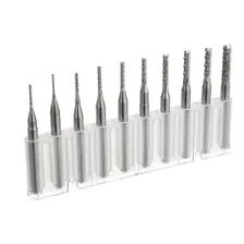 10 Fresas Raiadas De Metal Duro Cnc Micro RetÃfica Foto mini 1