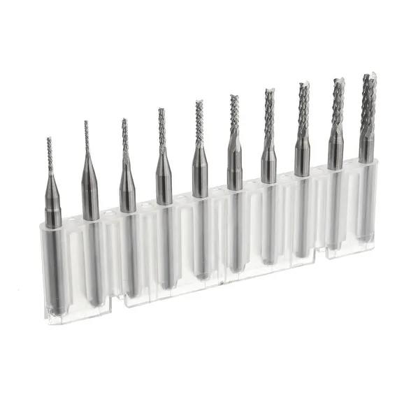 10 Fresas Raiadas De Metal Duro Cnc Micro RetÃfica Foto 1
