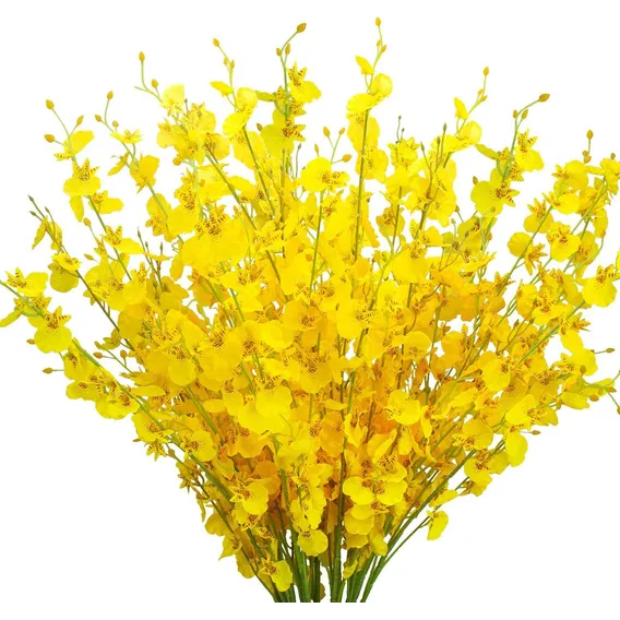 10 Galhos OrquÃdeas Chuva De Ouro Grandes Artificial Foto 1