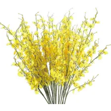 10 Galhos OrquÃdeas Chuva De Ouro Grandes Artificial Foto mini 2