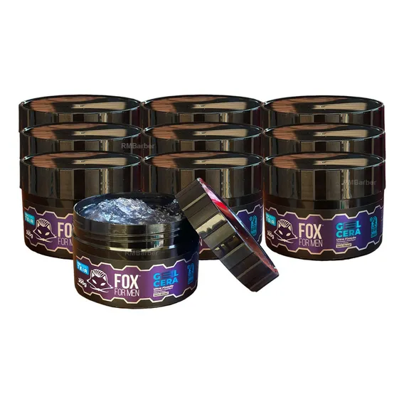 10 Gel Cola Fox For Men Efeito Cera Teia Ótima Fragrância Foto 1