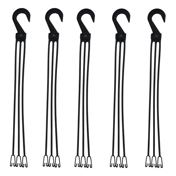 10 Hastes Alças Preto Pendurador De Vasos Cuias Plantas 45cm Foto 1