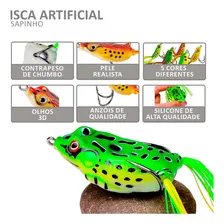 10 Iscas Artificial - Frog Sapinho Anti Enrosco + Estojo Cor Variados Foto mini 4