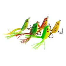 10 Iscas Artificial - Frog Sapinho Anti Enrosco + Estojo Cor Variados Foto mini  2