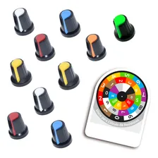 10 Knob Para Potenci么metro Eixo Estriado 6mm Cores Variadas Foto mini 1