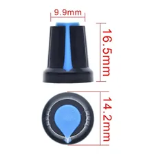 10 Knob Para Potenci么metro Eixo Estriado 6mm Cores Variadas Foto mini 2