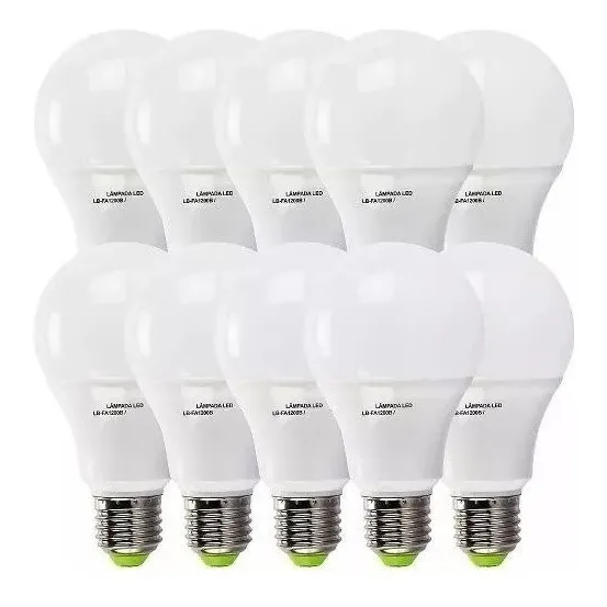 10 Lampada Super Led 12 Watt Bulbo Pera Residencial Comercia Cor da luz Branco-frio 110V/220V (Bivolt) Foto 1