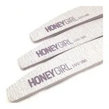 10 Lixas Banana Vermelha Honey Girl Unha Em Gel 100/180 Foto mini 3