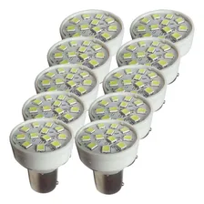 10 Lâmpada Ba15s 21 1141 12v 12 Leds Branco Autopoli Foto  mini 1