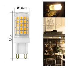 10 Lâmpada Led Halopin G9 7w 220v Branca Quente/3000k Lustre Foto mini 3