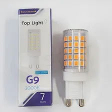 10 Lâmpada Led Halopin G9 7w 220v Branca Quente/3000k Lustre Foto mini 4