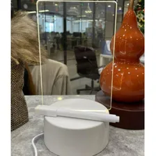 10 Luminária Abajur Luz Led 3d Escrita Lousa+caneta Atacado Foto mini  2