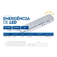 10 LuminĂĄria De EmergĂȘncia 30 Led Bivolt 100 LĂșmens Foto mini 2
