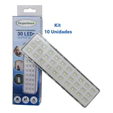 10 LuminĂĄria Luz Lampada De EmergĂȘncia 30 Leds Segurimax Foto mini 4