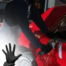 10 Luva Nitrílica Preta Sem Pó Extra Resistente Superglove Foto mini  3