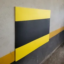 10 Manta Eva Protetor Parede 80x100 Garagem Estacionamento Cor Preto E Amarelo Foto mini 4