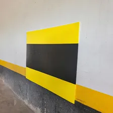 10 Manta Eva Protetor Parede 80x100 Garagem Estacionamento Cor Preto E Amarelo Foto mini 3