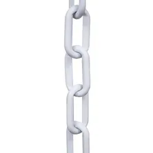 10 Metros Corrente Plástica Calha Elo Pequeno Branco Foto  mini 1