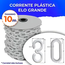 10 Metros Corrente Plástica Isolamento Calha Elo Grande Top! Cor Branca Foto mini 2
