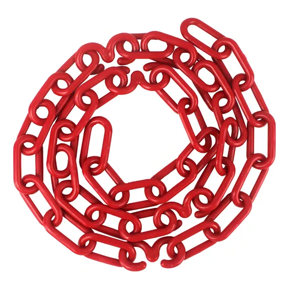 10 Metros Corrente Plástica Isolamento Calha Elo Grande Top! Cor Vermelho Foto 1