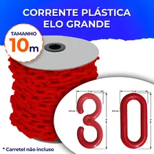 10 Metros Corrente Plástica Isolamento Calha Elo Grande Top! Cor Vermelho Foto mini  3