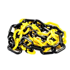 10 Metros Corrente Zebrada Elo Pequeno Sinalização Cor Preto/amarelo Foto mini 3