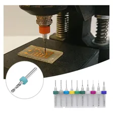 10 Mini Brocas Finas Precisão Metal Duro Pcb Cnc 1,1-2,0mm Foto mini 2