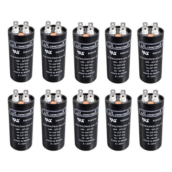 10 Mini Capacitor 189-227uf Marca Jl Micro Eletrolítico Foto 1