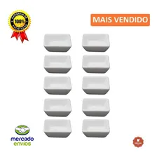 10 Mini Finger Food Quadrado De Porcelana Ref 367 Cor Branco Foto mini 1