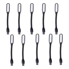 10 Mini Luminária Led Usb Flexível Luz Leitura Quarto Escuro Foto mini  2