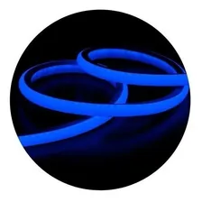 10 Mt Mangueira Led Neon 110v Flexivel Azul Zmlama com Conector Foto mini 1
