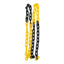 10 Mts Corrente Plástica Elo Grande Calha Chuva Isolamento Cor Amarelo E Preto Foto mini  3