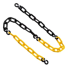 10 Mts Corrente Plástica Elo Grande Calha Chuva Isolamento Cor Amarelo E Preto Foto mini  2