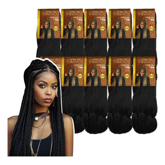 10 Pacotes Cabelo Jumbo Super Jumbão Tranças Box Braid Foto 1